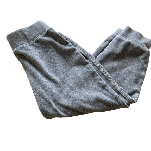 City Streets Gray Velour Elastic Waist Tapered Ankle Sweatpants size XXS (4-5) - Picture 2 of 4